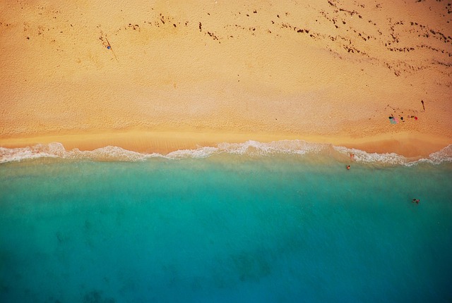 Beach Shoreline Aerial View