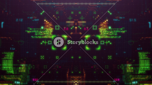 Futuristic Hi Tech Fly HUD Background