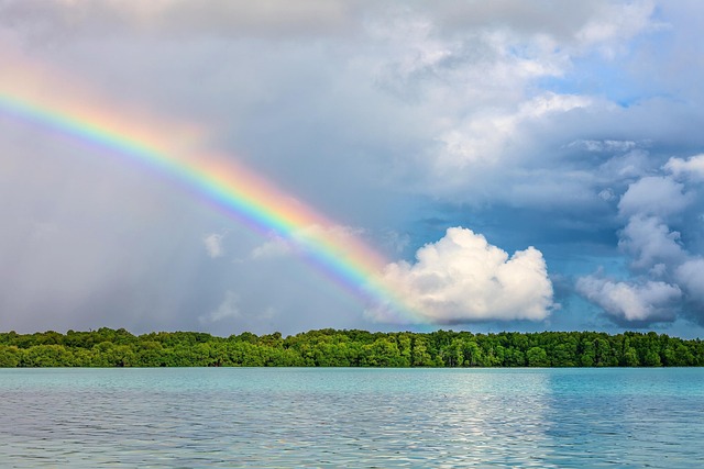 Landscape Rainbow Tropical Atoll
