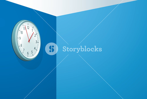 Office Clock. Vector.